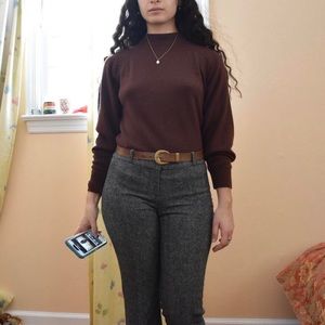 Wool gray pants with silky lining